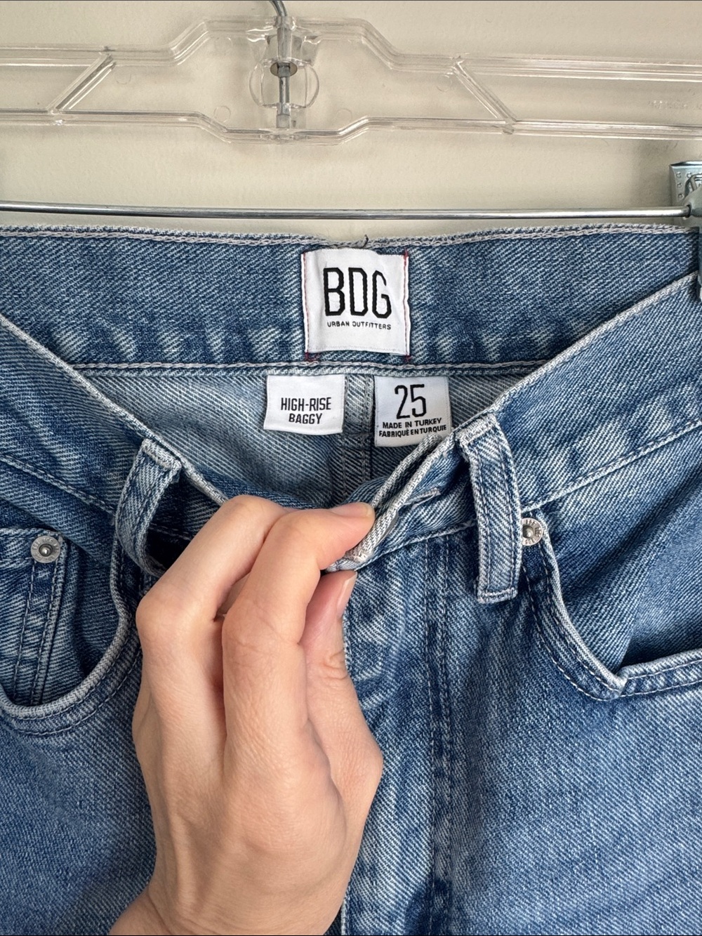 BDG High Rise Baggy in Medium Denim - Picture 3 of 5
